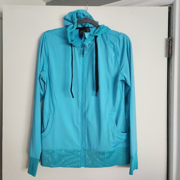 Stormtech Performance Aqua Blue Zip Hoodie – Size L - Picture 1 of 5